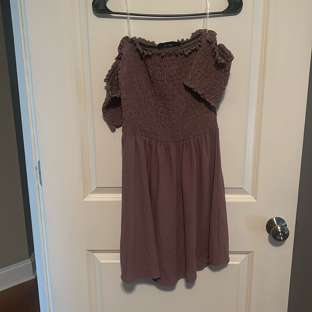 Off the shoulder dress!